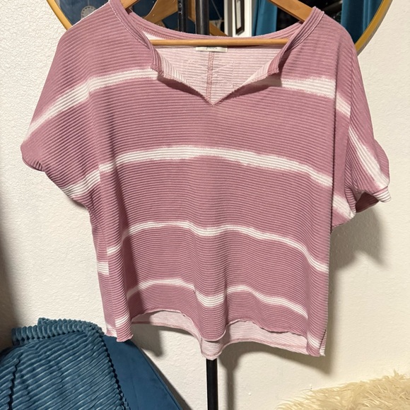 JODIFL Pink and White Boxy Short Sleeve Tee - Picture 1 of 4